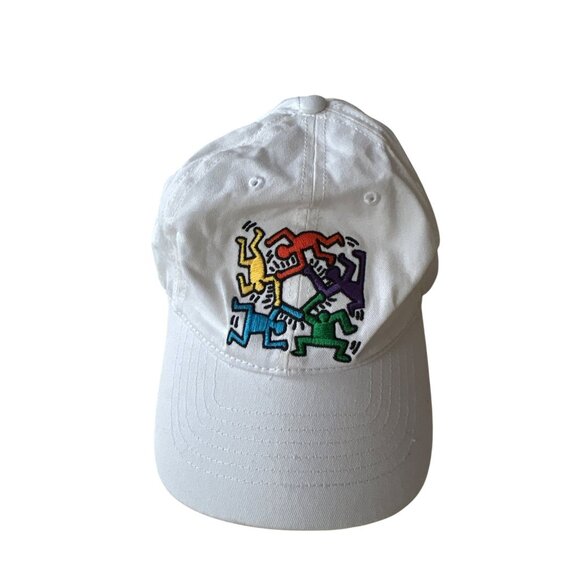 Keith Haring Mad Engine Baseball Hat Cap White Adjustable Embroidered - Picture 1 of 7